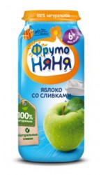 Пюре Фрутоняня яблоко сливки с 6 мес 250 г