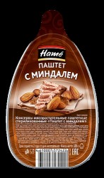 Паштет, Hame (Хаме) 105 г с миндалем деликатесный алюмин. упаковка