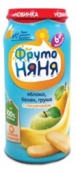 Пюре Фрутоняня яблоко груша банан печенье 250 г