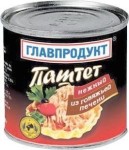 Паштет, Главпродукт 240 г 4 шт Нежный из говяжей печени